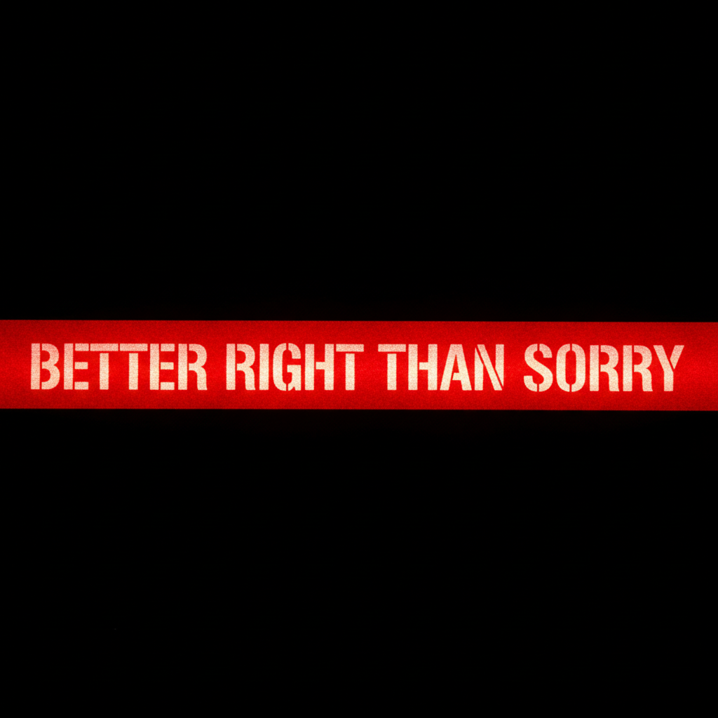 Better Right Than Sorry