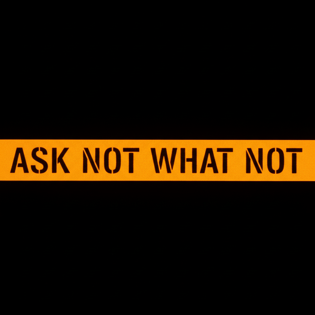 Ask Not What Not